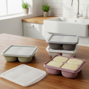 실리콘 플래티넘 이유식 보관 용기 4구 no.67