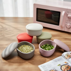 실리콘 플래티넘 열고 닫기가 편리한 원터치 밀폐용기 중 (조약돌) 300ml no.95