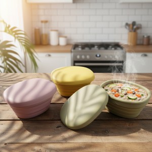 실리콘 플래티넘 접이식밀폐용기 중 250ml (조약돌) no.102