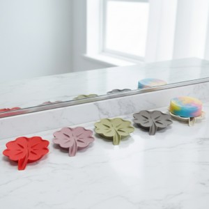 실리콘 플래티넘 네잎클로버 비누받침 no.70